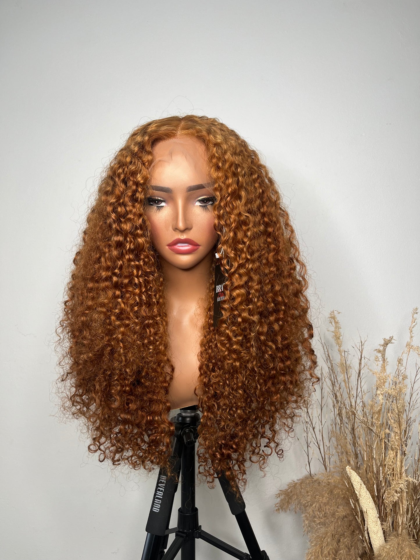 Honey pixie curly frontal wig