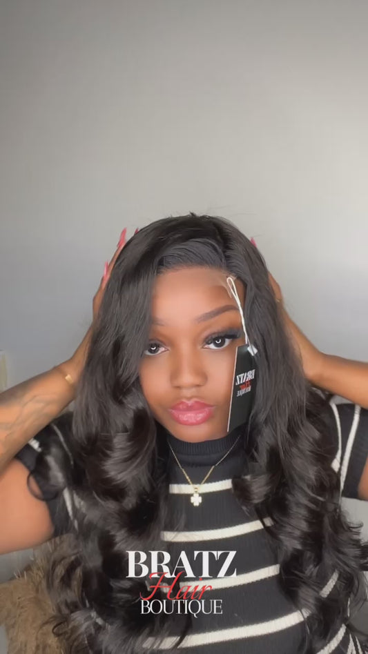 Black Layered Closure wig