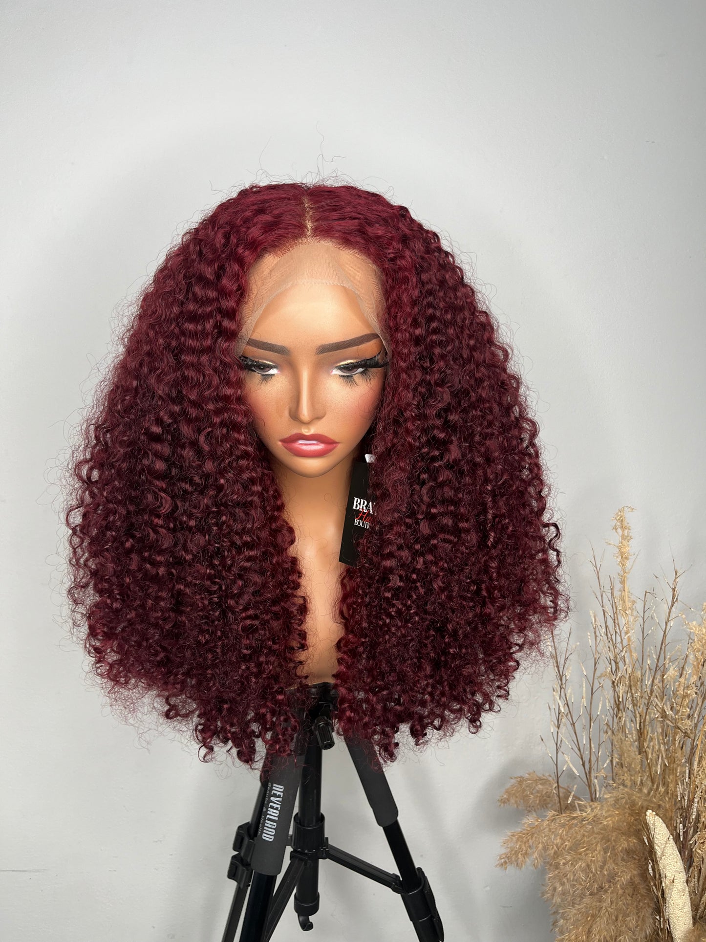 Cherry pixie curly frontal wig